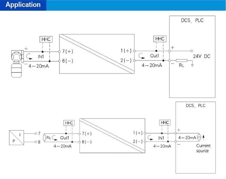 1 input 1 output Analog Input Signal Isolator(Loop powered)